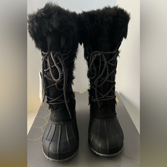 Khombu Women's Kandice Tall Lace-Up Faux Fur Winter Snow Boot size 6 M - Picture 3 of 11
